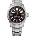 Hugo Boss Men's Silver Tone Bracelet Watch W/ Black Dial